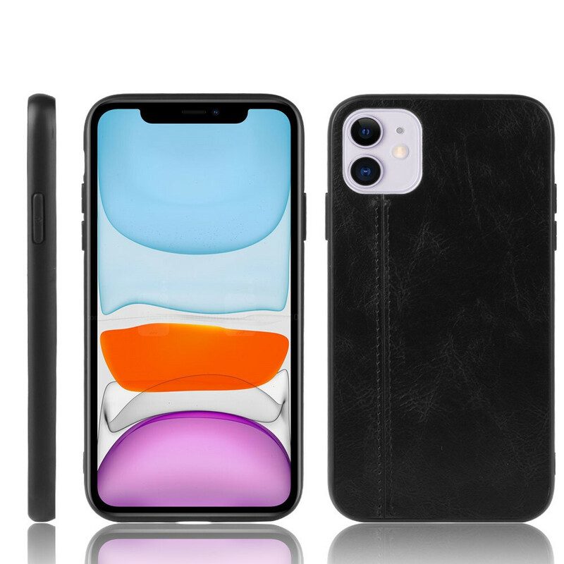 Cover iPhone 11 Cuciture In Pelle Stile