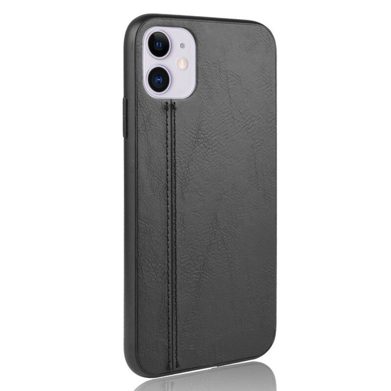 Cover iPhone 11 Cuciture In Pelle Stile