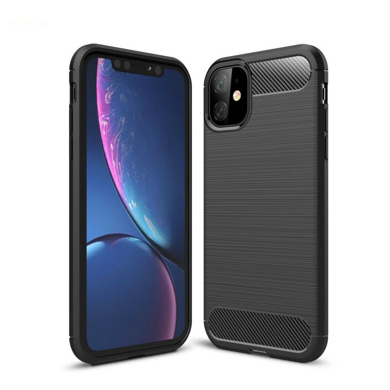 Cover iPhone 11 Fibra Di Carbonio Spazzolata