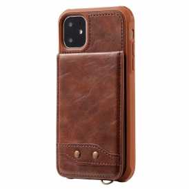 Cover iPhone 11 Folio Cover Portacarte Pieghevole Con Cordino