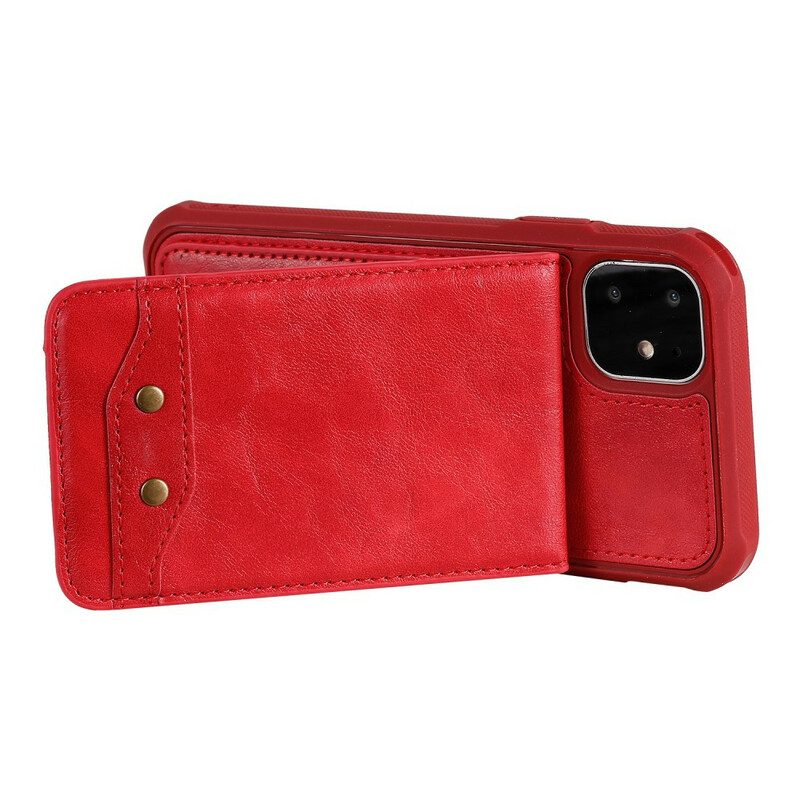 Cover iPhone 11 Folio Cover Portacarte Pieghevole Con Cordino