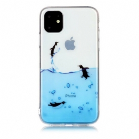 Cover iPhone 11 Gioco Di Pinguini Senza Soluzione Di Continuità