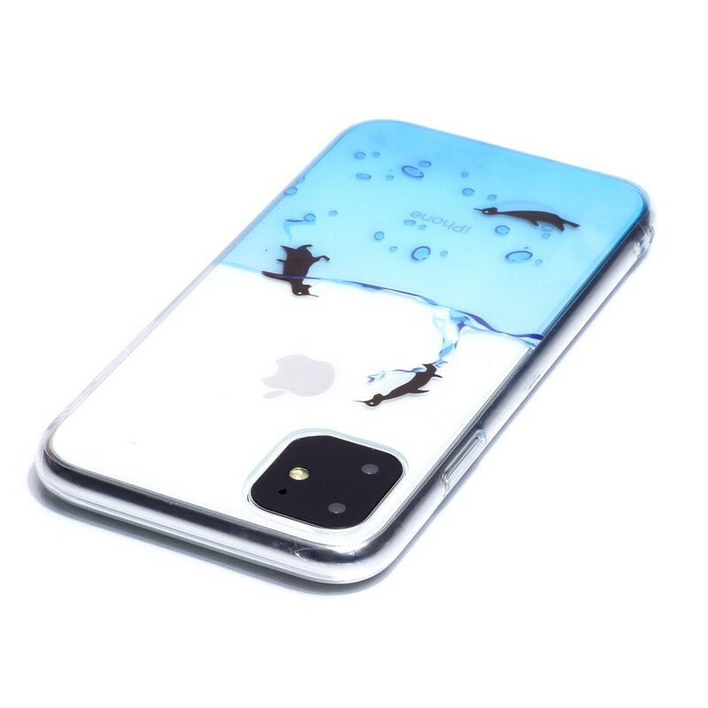 Cover iPhone 11 Gioco Di Pinguini Senza Soluzione Di Continuità