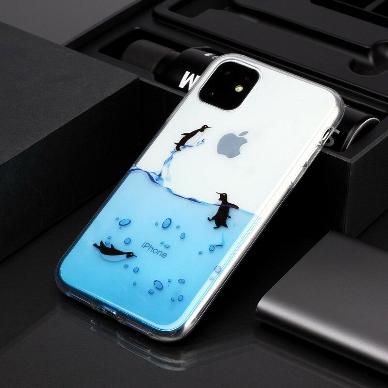 Cover iPhone 11 Gioco Di Pinguini Senza Soluzione Di Continuità