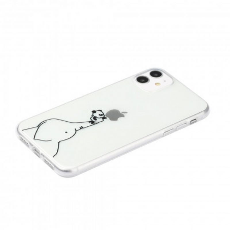 Cover iPhone 11 Logo Dei Giochi Panda Ed Elefante