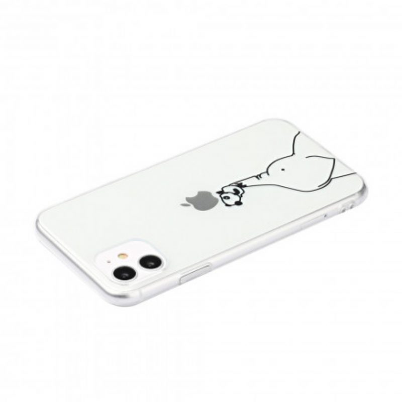 Cover iPhone 11 Logo Dei Giochi Panda Ed Elefante