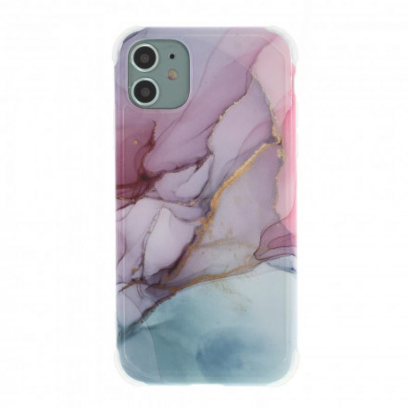 Cover iPhone 11 Marmo Flessibile In Silicone