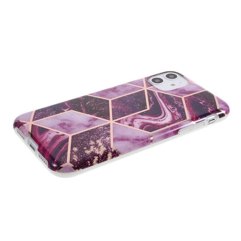 Cover iPhone 11 Marmo Geometria Colorata