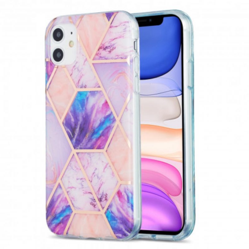 Cover iPhone 11 Marmo Geometrico Appariscente