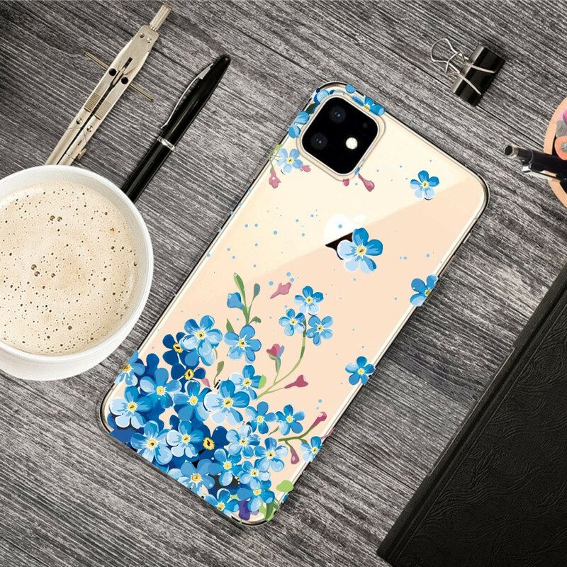 Cover iPhone 11 Mazzo Di Fiori Blu