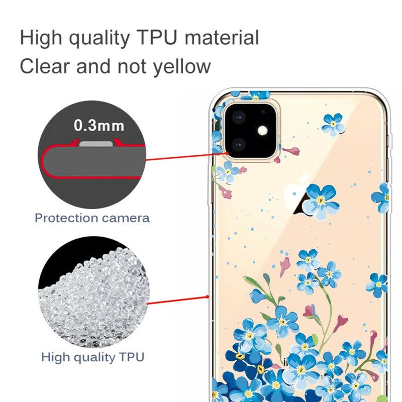 Cover iPhone 11 Mazzo Di Fiori Blu