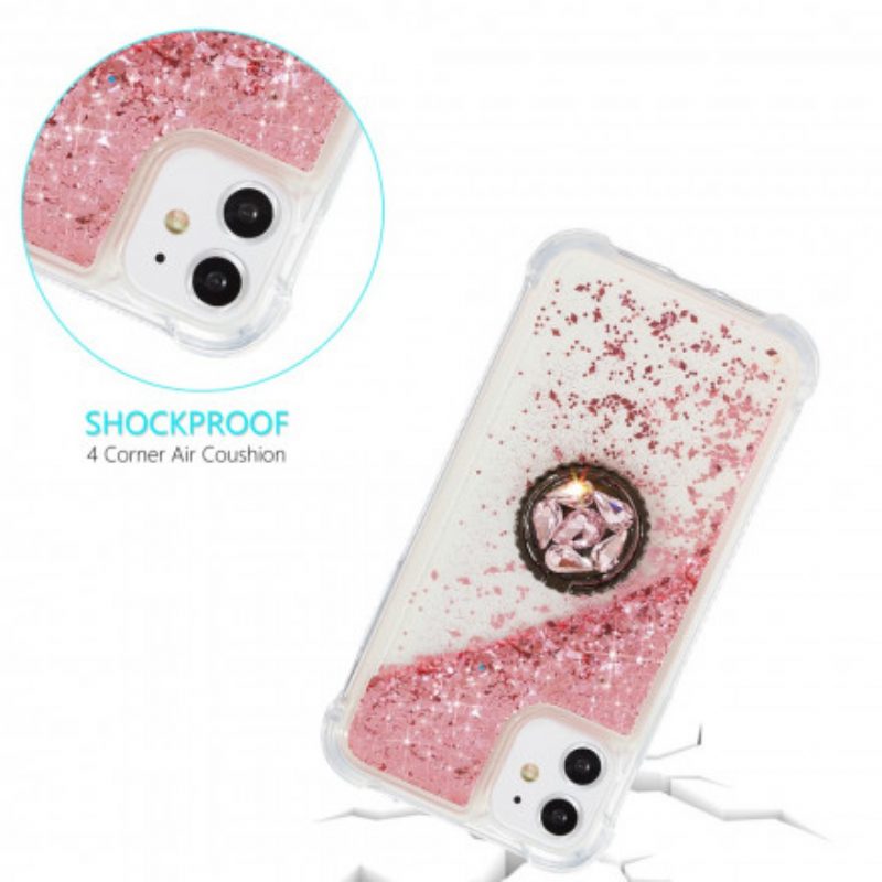 Cover iPhone 11 Paillettes Con Supporto Ad Anello