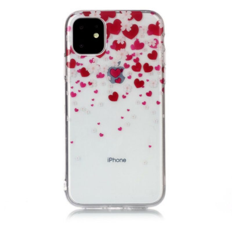 Cover iPhone 11 Pioggia Di Cuori