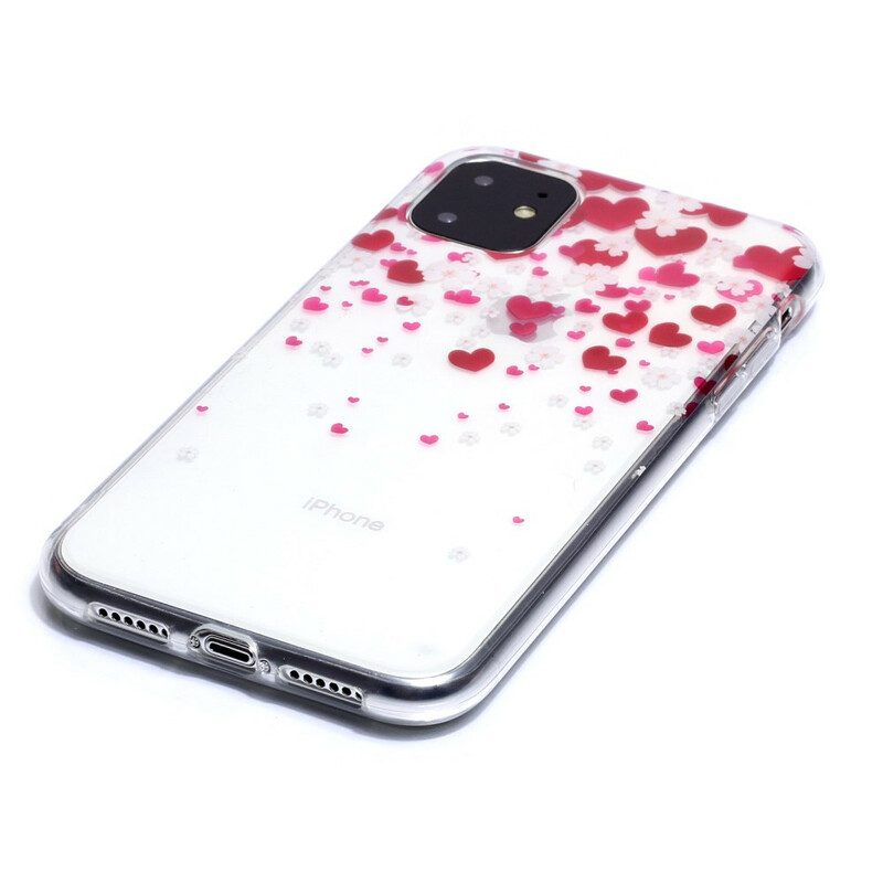 Cover iPhone 11 Pioggia Di Cuori