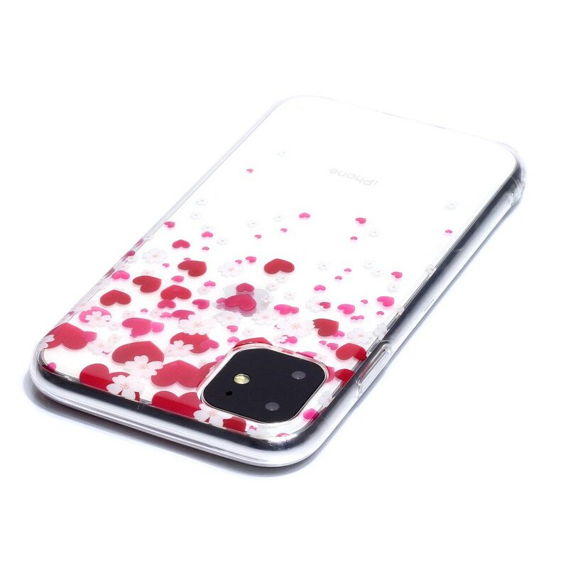 Cover iPhone 11 Pioggia Di Cuori