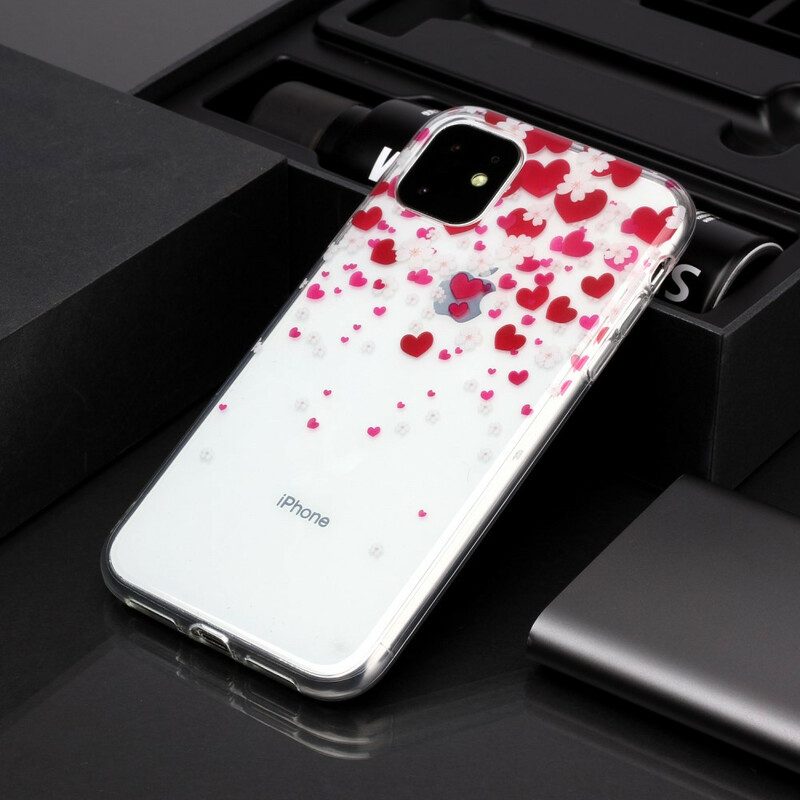 Cover iPhone 11 Pioggia Di Cuori