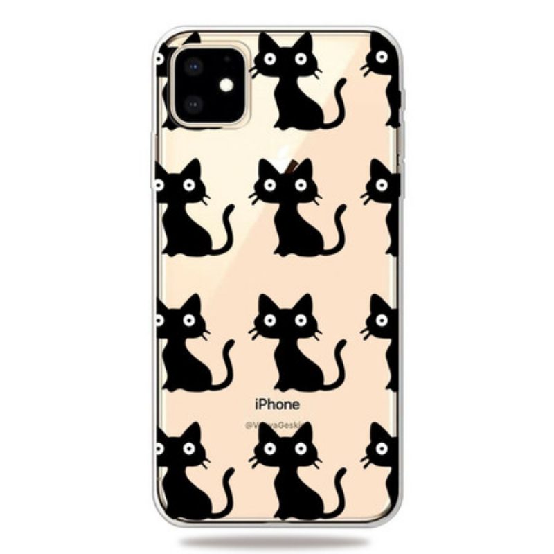 Cover iPhone 11 Più Gatti Neri