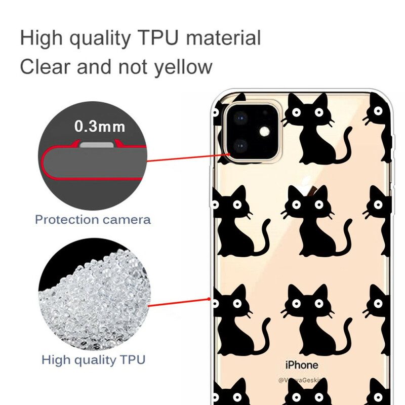 Cover iPhone 11 Più Gatti Neri