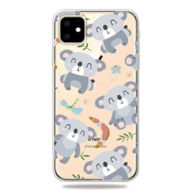 Cover iPhone 11 Simpatici Koala Grigi
