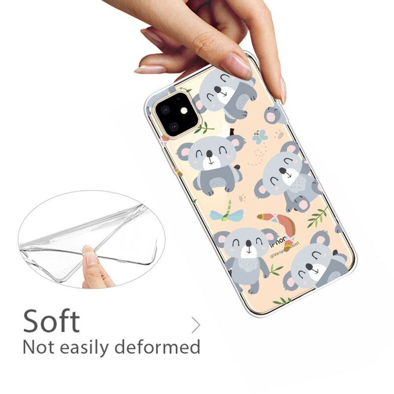 Cover iPhone 11 Simpatici Koala Grigi