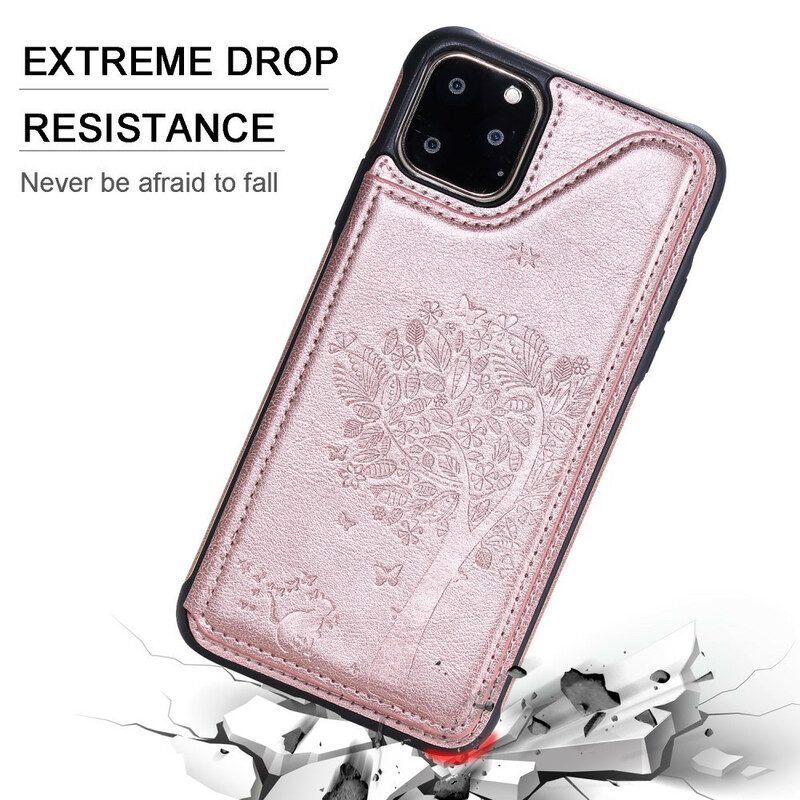 Cover iPhone 11 Stampa Gatto Multifunzionale