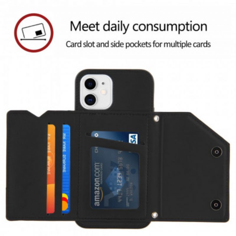 Cover iPhone 11 Supporto Multi-card Vivavoce