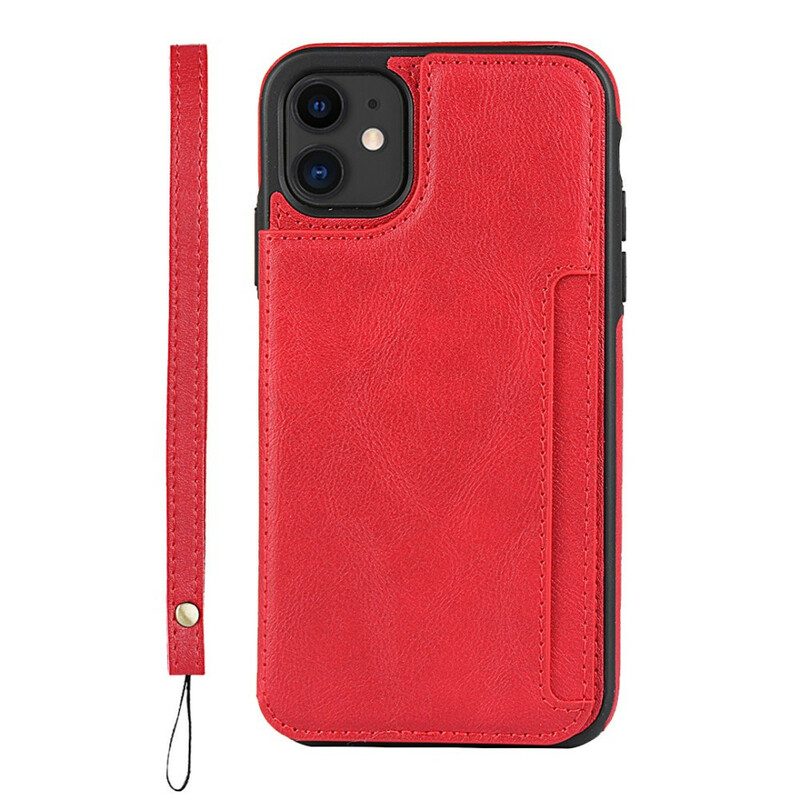 Cover iPhone 11 Supporto Porta Carte E Cordino