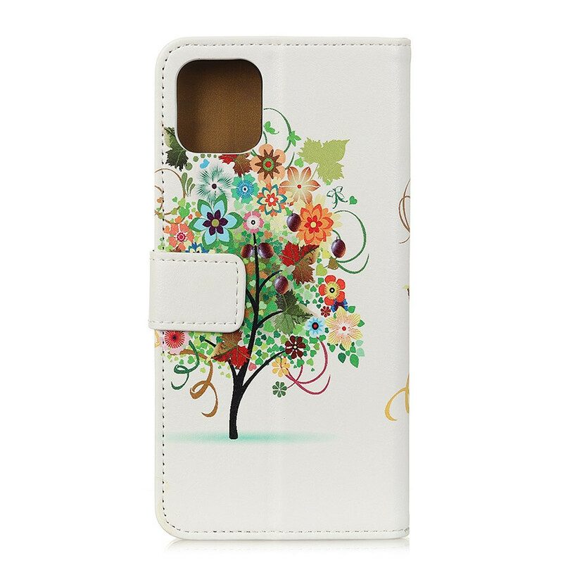 Custodia in pelle iPhone 11 Albero In Fiore