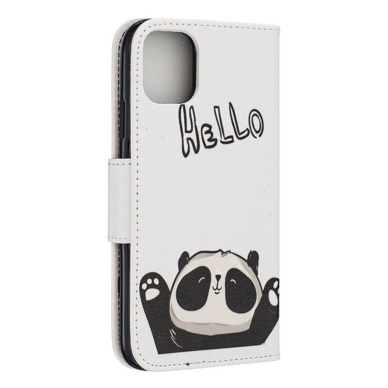 Custodia in pelle iPhone 11 Ciao Panda