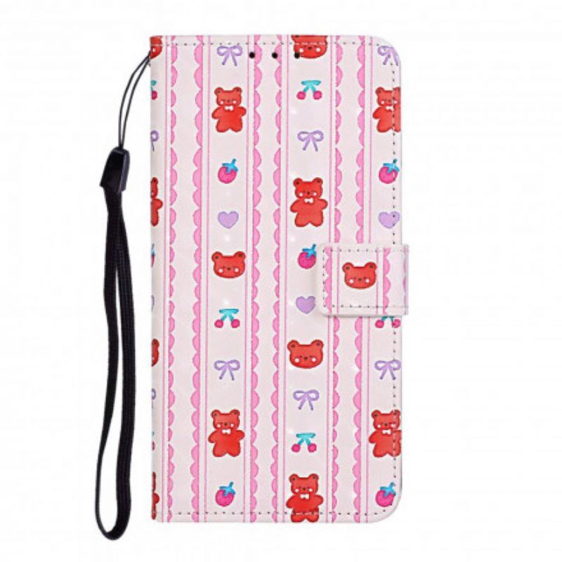 Custodia in pelle iPhone 11 Con Cinturino Regolabile Teddy Bears