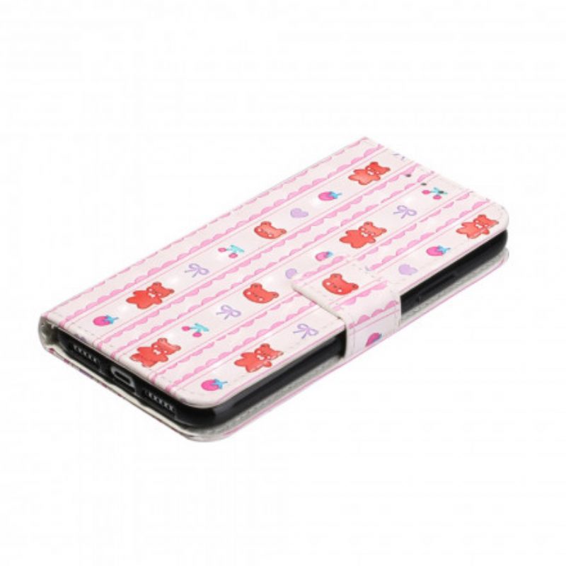 Custodia in pelle iPhone 11 Con Cinturino Regolabile Teddy Bears