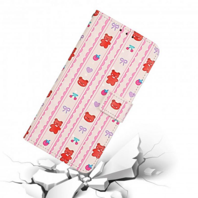 Custodia in pelle iPhone 11 Con Cinturino Regolabile Teddy Bears