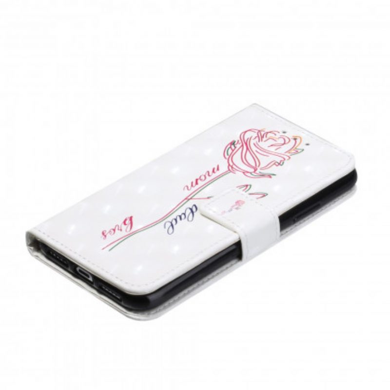 Folio Cover iPhone 11 Cinturino Regolabile A Fiore