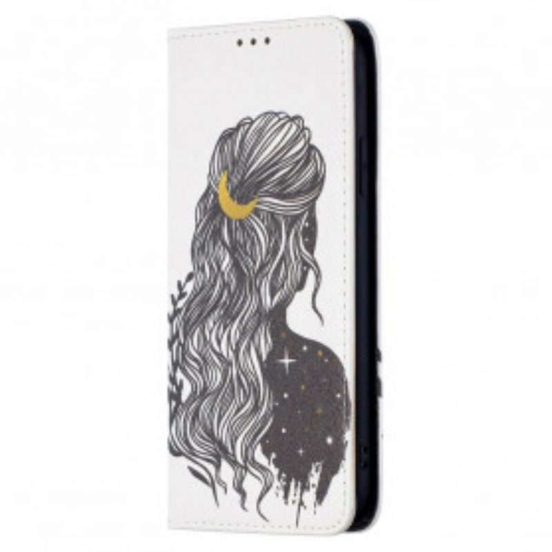 Folio Cover iPhone 11 Custodia in pelle Bei Capelli