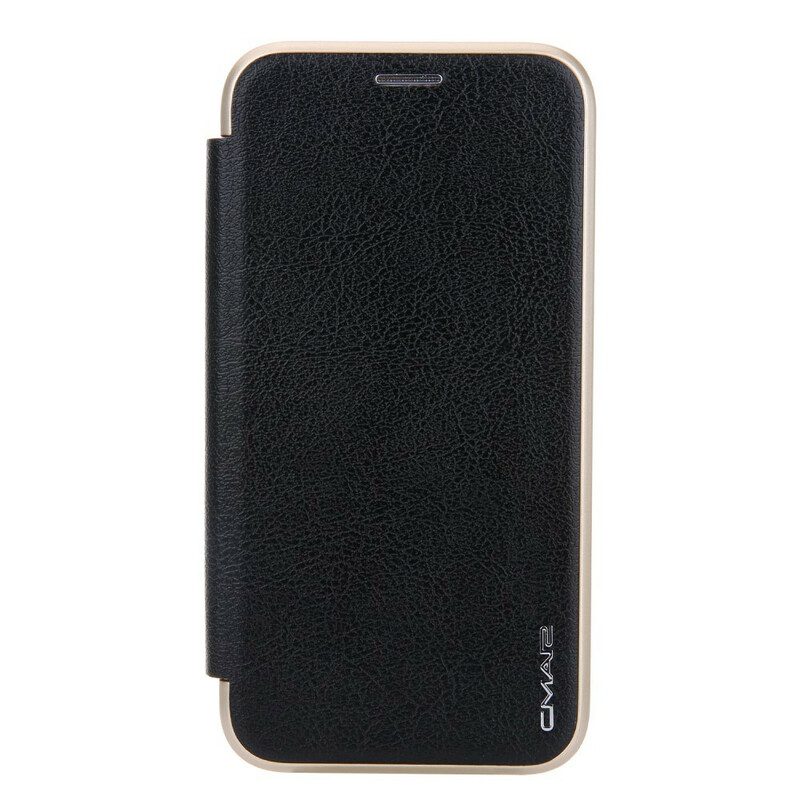 Folio Cover iPhone 11 Custodia in pelle Bordi Metallici In Ecopelle