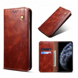 Folio Cover iPhone 11 Custodia in pelle Ecopelle Cerata