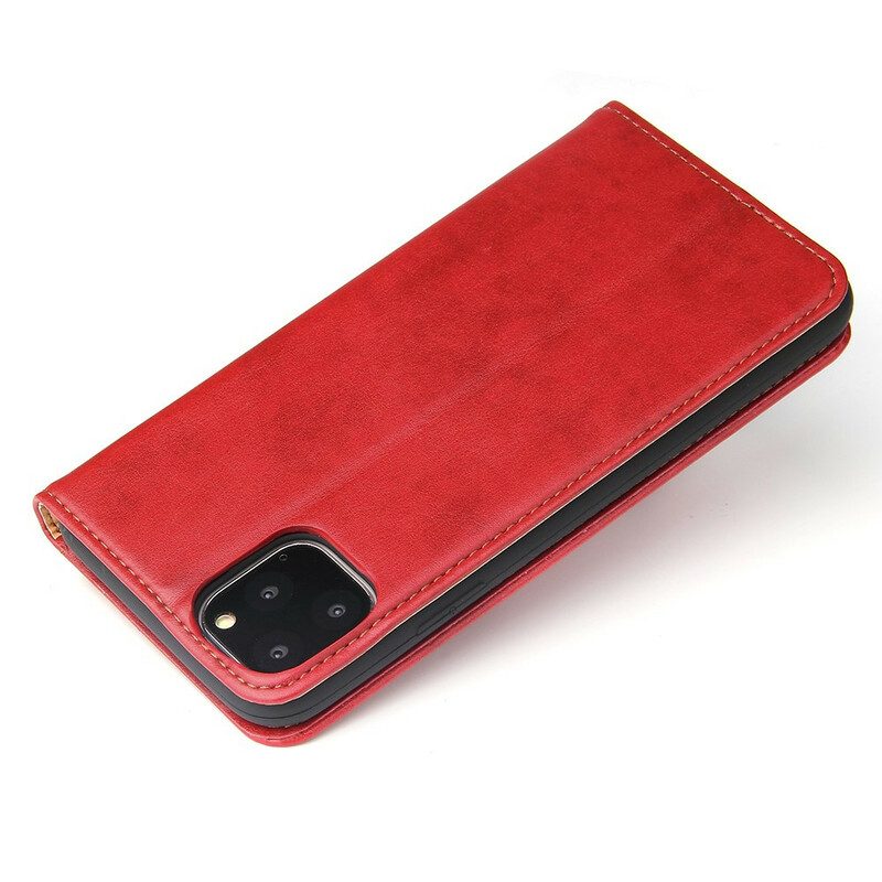 Folio Cover iPhone 11 Custodia in pelle Ecopelle Classica