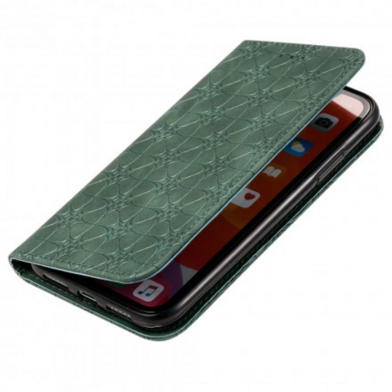 Folio Cover iPhone 11 Custodia in pelle Fiori Barocchi