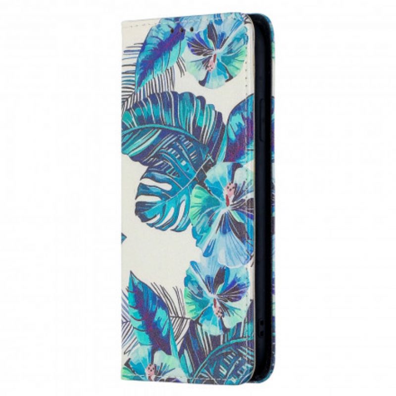 Folio Cover iPhone 11 Custodia in pelle Foglie