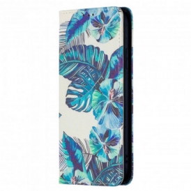 Folio Cover iPhone 11 Custodia in pelle Foglie