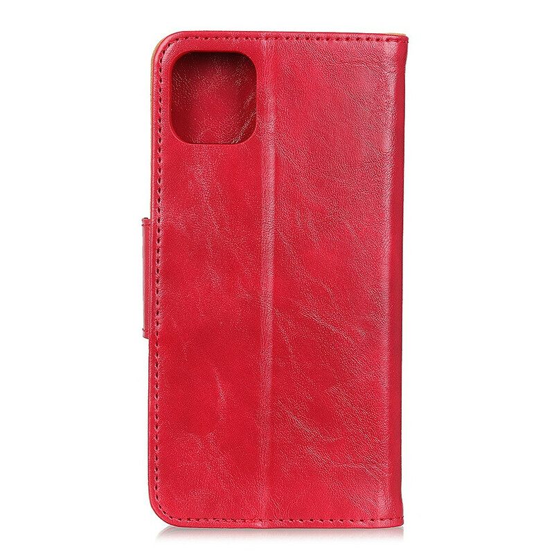 Folio Cover iPhone 11 Custodia in pelle Lembo Magnetico A Doppia Faccia