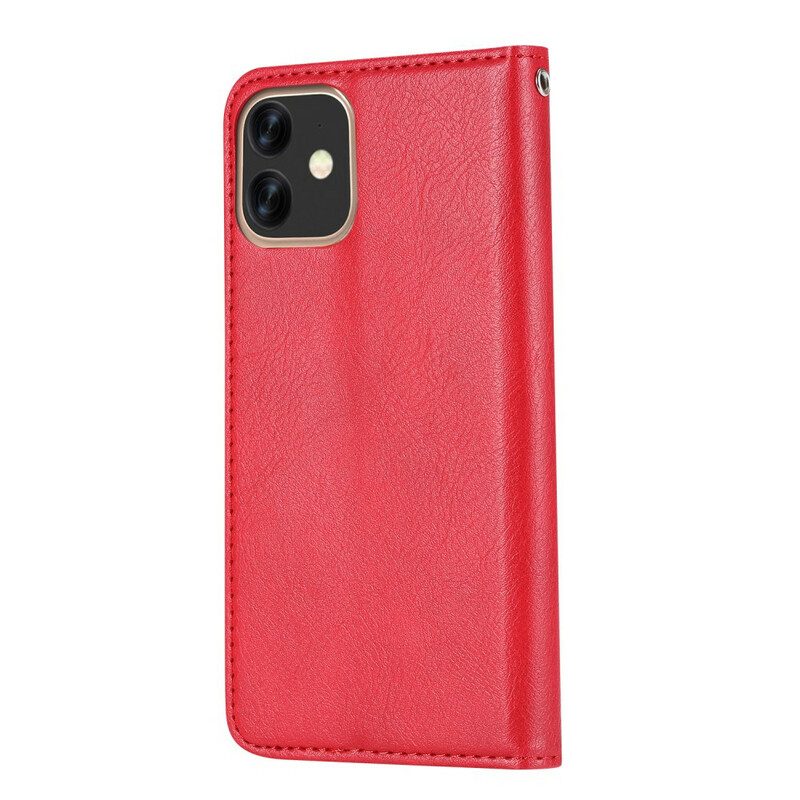 Folio Cover iPhone 11 Custodia in pelle Portacarte In Ecopelle