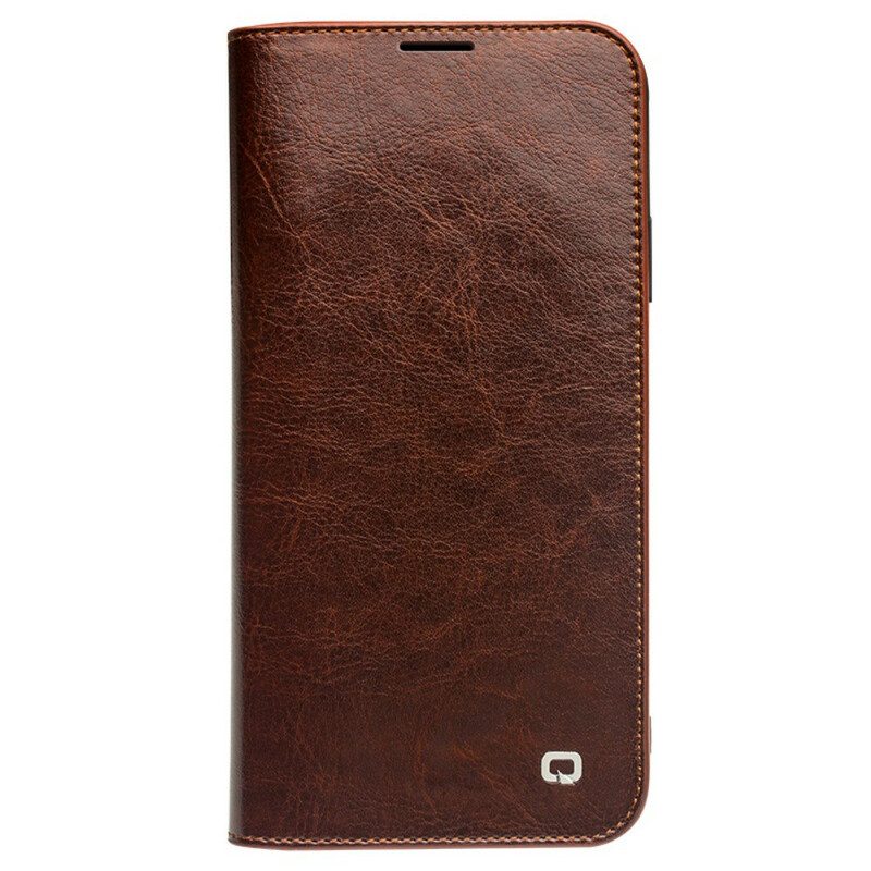 Folio Cover iPhone 11 Custodia in pelle Vera Pelle Qialino