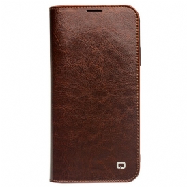 Folio Cover iPhone 11 Custodia in pelle Vera Pelle Qialino