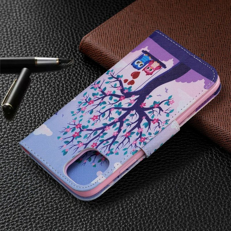 Folio Cover iPhone 11 Gufi Sull'altalena