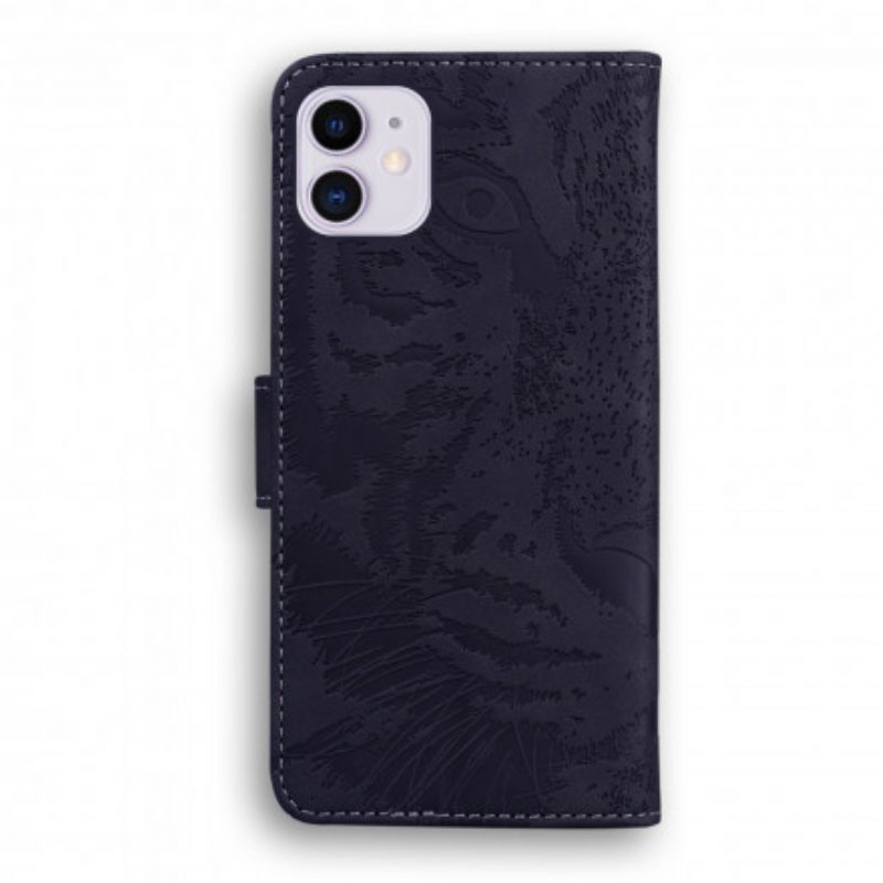 Folio Cover iPhone 11 Stampa Faccia Di Tigre