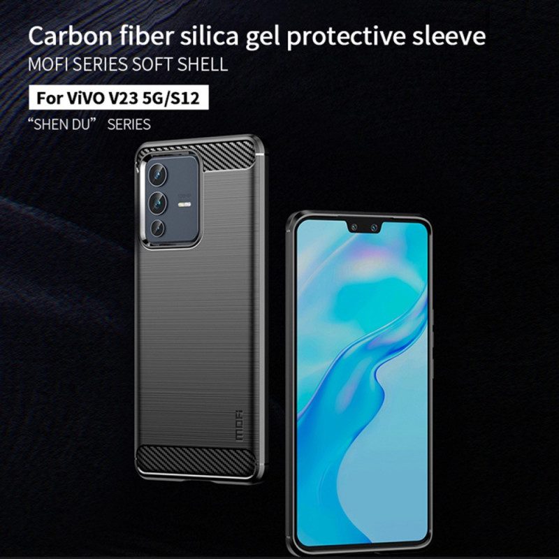 Cover Vivo V23 5G Fibra Di Carbonio Spazzolata