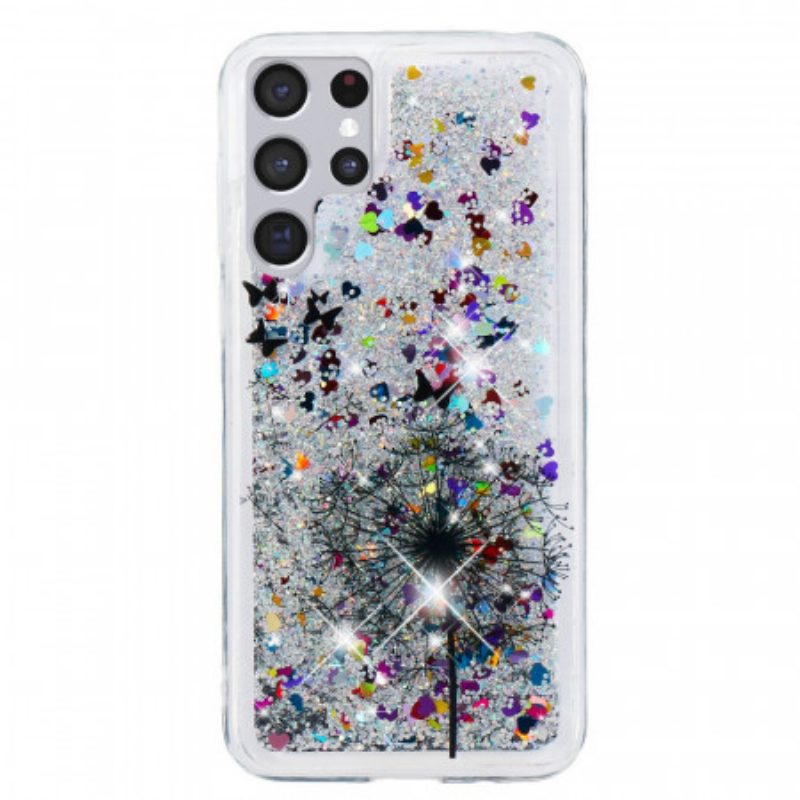 Cover Samsung Galaxy S22 Ultra 5G Denti Di Leone Glitterati