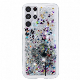 Cover Samsung Galaxy S22 Ultra 5G Denti Di Leone Glitterati