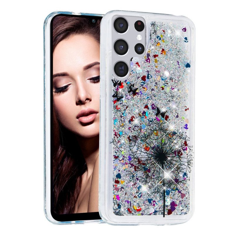 Cover Samsung Galaxy S22 Ultra 5G Denti Di Leone Glitterati